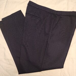 Liverpool Tyler Navy Pin Dot Print Pull On Ponte Knit Trousers size 12